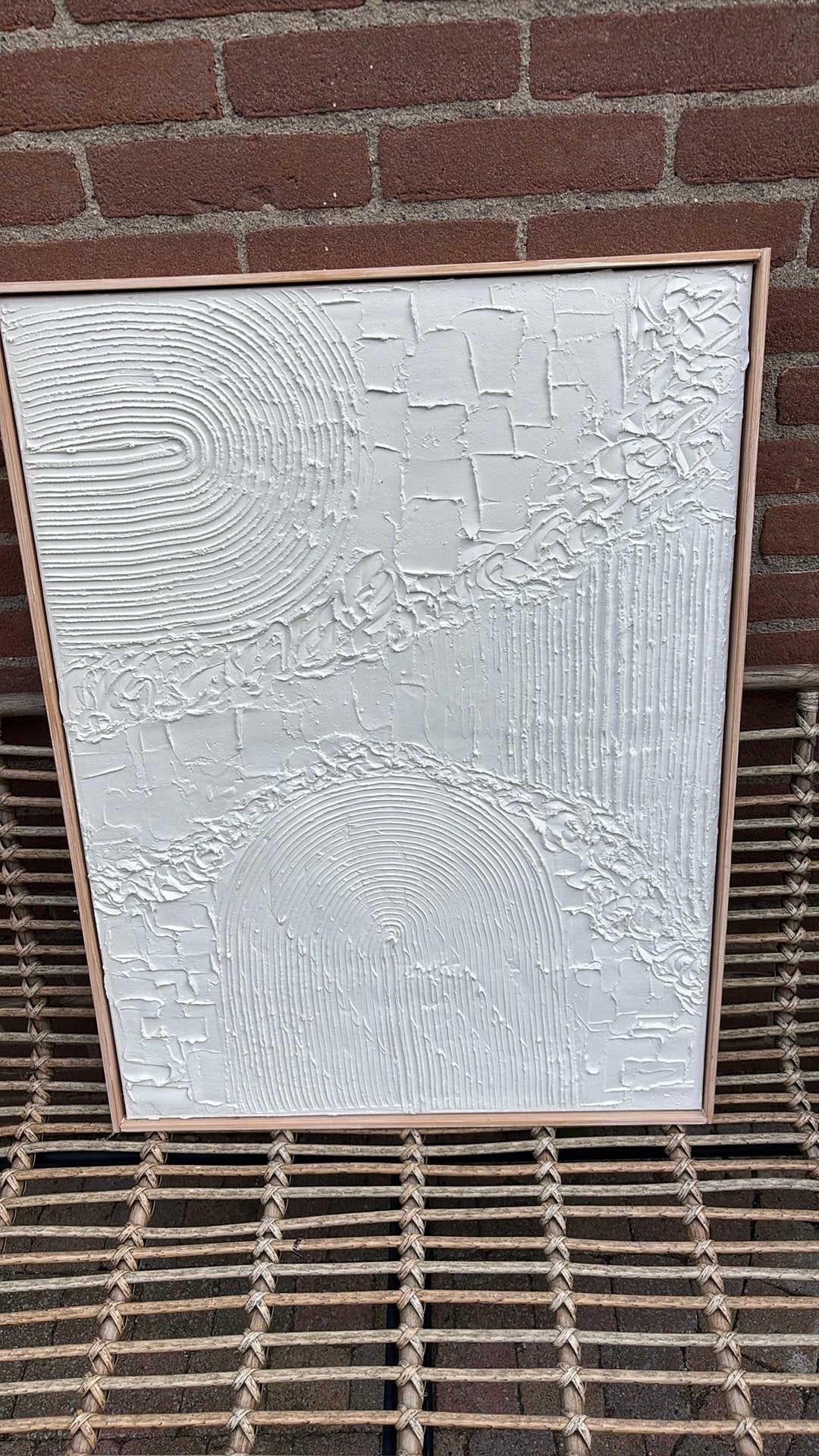relief schilderij 70x50, Ophalen, Zo goed als nieuw, Schilderij, Minder dan 50 cm