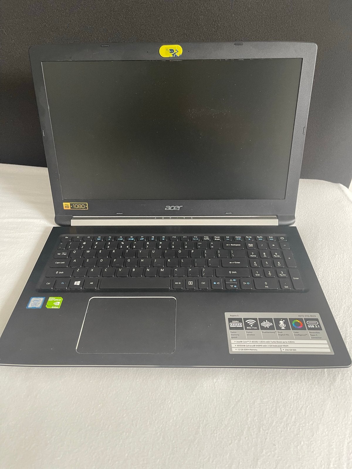 Acer Aspire 5 A515-51G-8523 Laptop - i7-8550U, 15.6", 256GB, Computers en Software, Windows Laptops, Gebruikt, Met videokaart