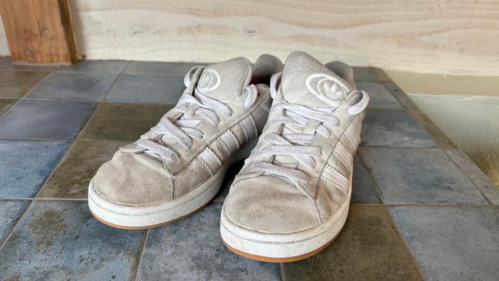 Adidas campus  maat 38 2/3, Ophalen, Gedragen, Beige, Sneakers of Gympen