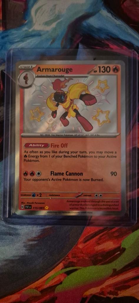 Pokémon kaart: Armarouge 115/091, Ophalen of Verzenden, Nieuw, Losse kaart, Foil