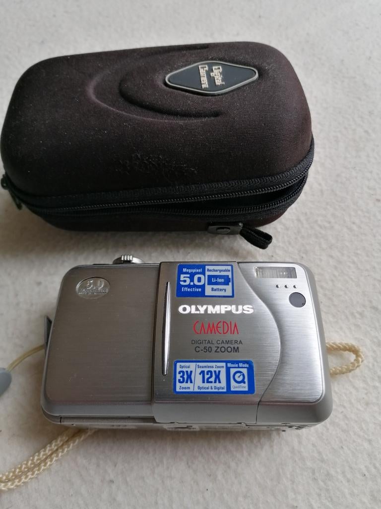 Olympus Camedia C-50 Zoom Digitale Camera met Hoesje, Gebruikt, Compact, Ophalen of Verzenden, Olympus