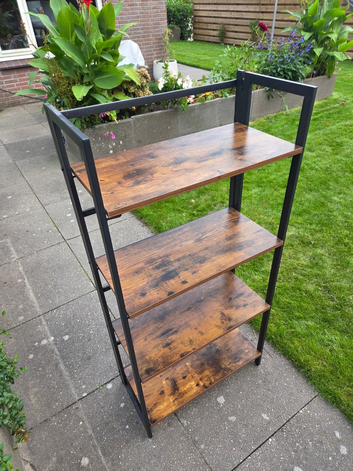Inklapbare Boekenkast / Legkast - Industrieel Design, Met plank(en), 50 tot 100 cm, Zo goed als nieuw, 25 tot 50 cm