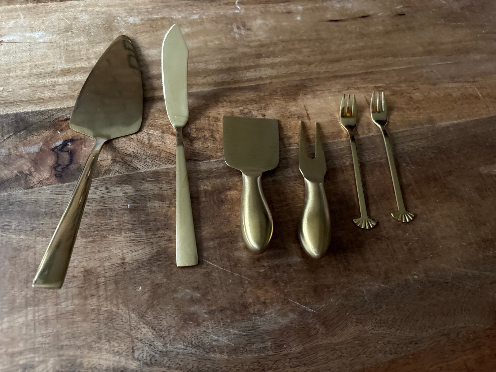 Gouden Bestekset: Taartschep, Kaasmes en Vorkjes, Ophalen of Verzenden