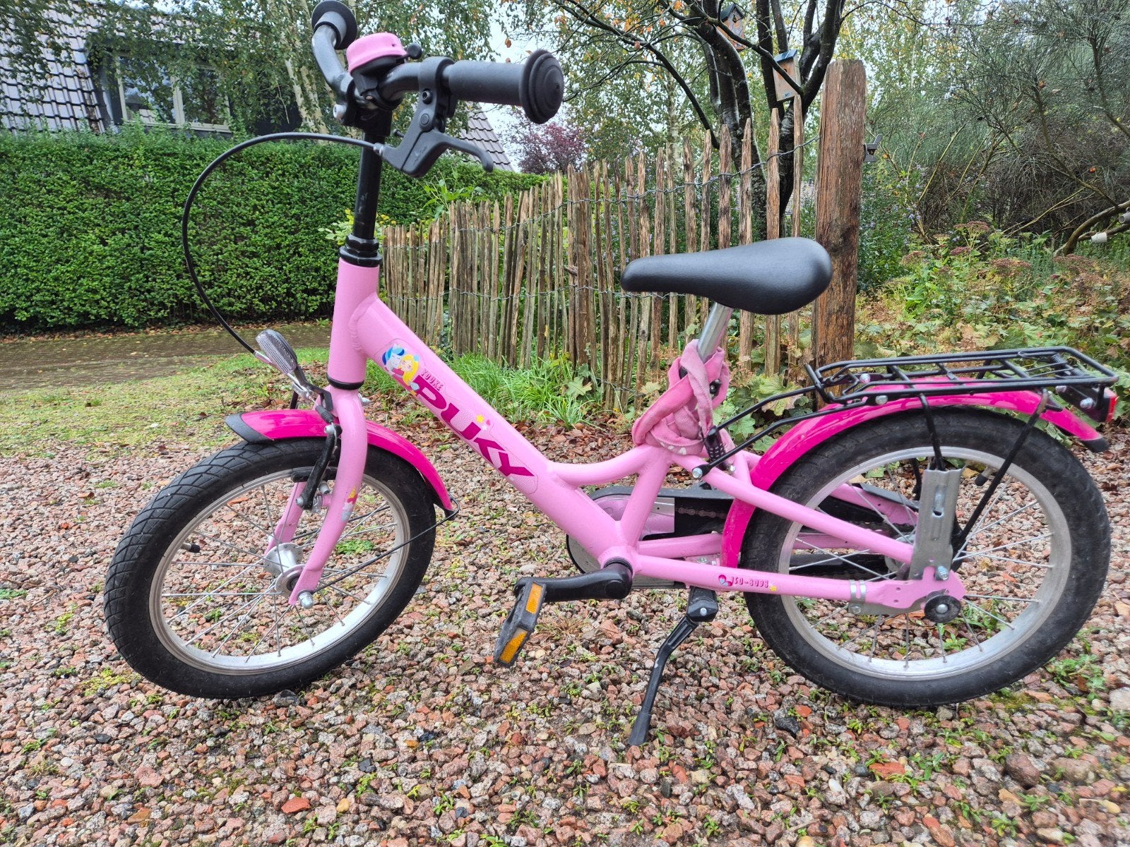 Puky kinderfiets roze 16 inch, Terugtraprem, Puky, Ophalen of Verzenden, 16 tot 20 inch
