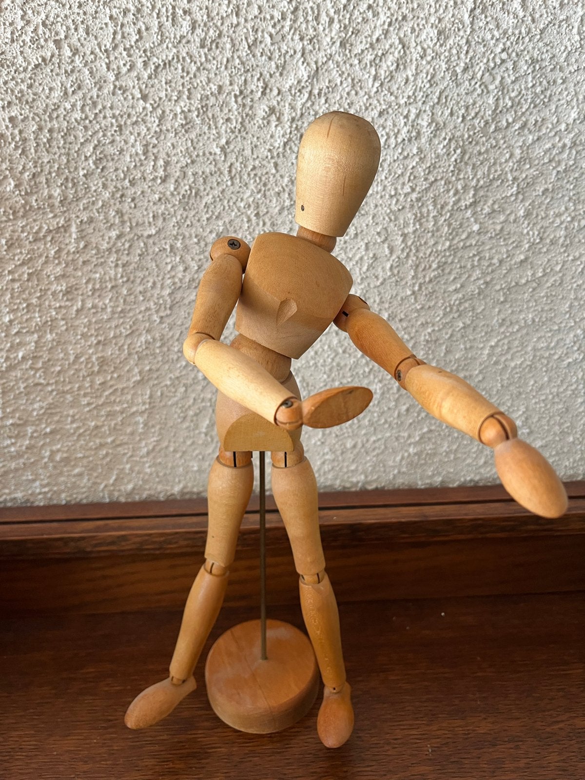 Houten paspop / tekenpop op standaard, Ophalen of Verzenden, Zo goed als nieuw