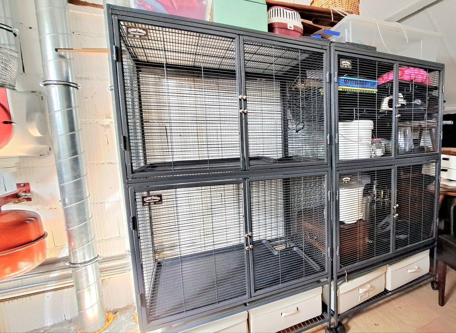 twee Critter Nation ratten, fretten, konijnen kooien, Ophalen, Kooi, Zo goed als nieuw, 90 cm of meer