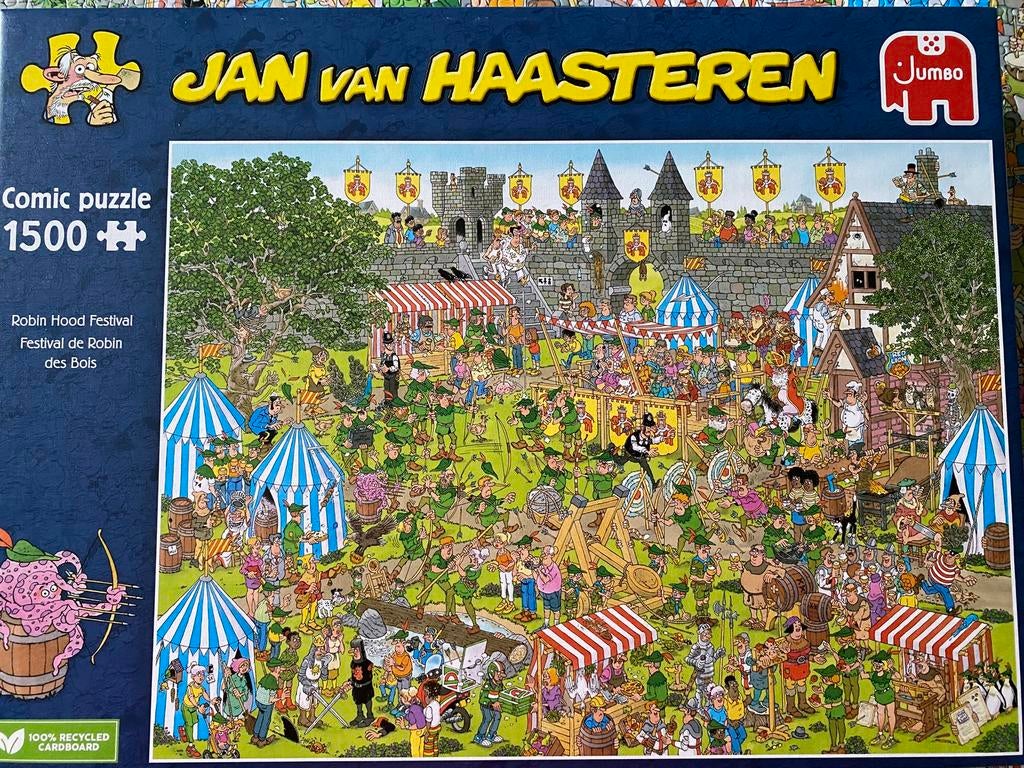 Jan van Haasteren 1500 stukjes, Ophalen, 500 t/m 1500 stukjes, Zo goed als nieuw, Legpuzzel