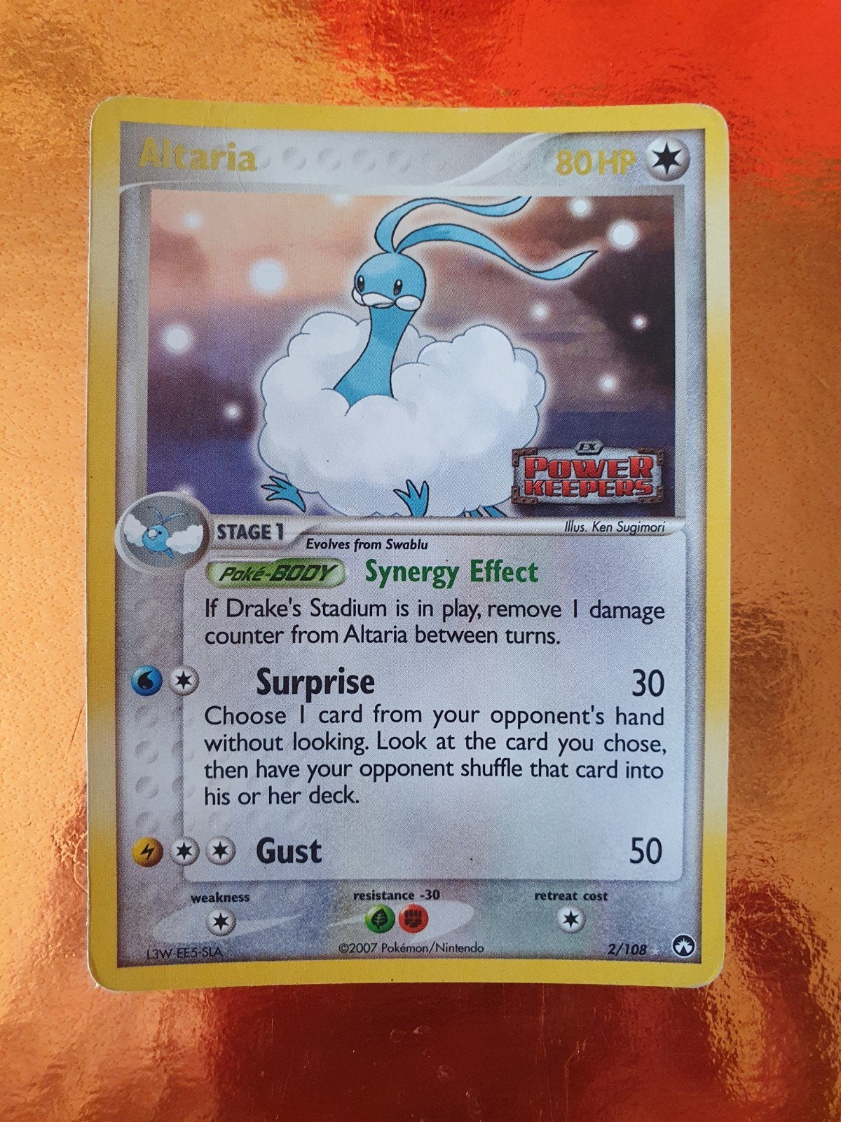 Altaria 2/106 ex power keepers pokemon kaart, Ophalen of Verzenden, Zo goed als nieuw, Losse kaart