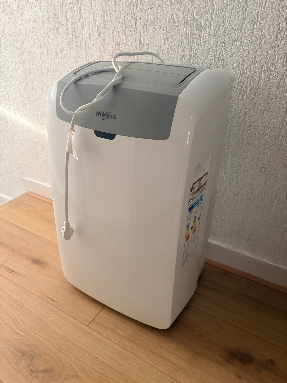 Whirlpool PACW212HP Mobiele Airco met Afstandsbediening, Witgoed en Apparatuur, Airco's, Ophalen, Gebruikt, Minder dan 60 m³, 3 snelheden of meer
