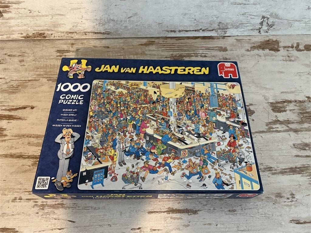 Jan van Haasteren - kassa erbij - 1000 stuks - s2076, Verzenden, 500 t/m 1500 stukjes, Zo goed als nieuw