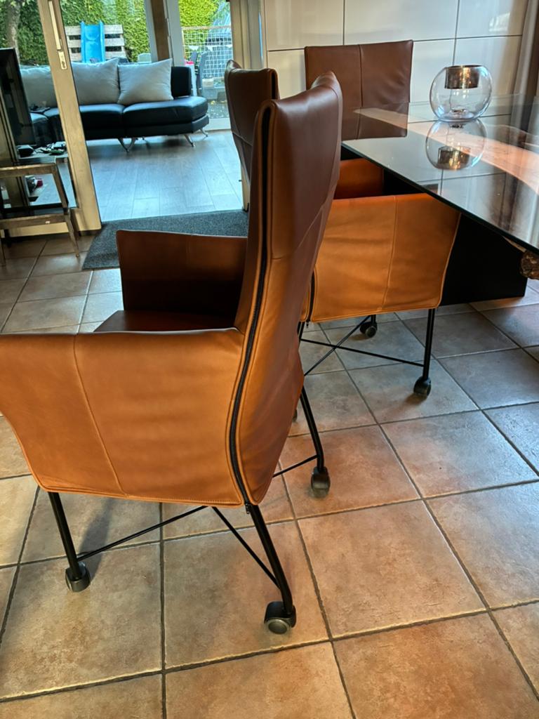 4 Montis Chaplin Stoelen Rancho Leer, Ophalen, ., Leer, Zo goed als nieuw