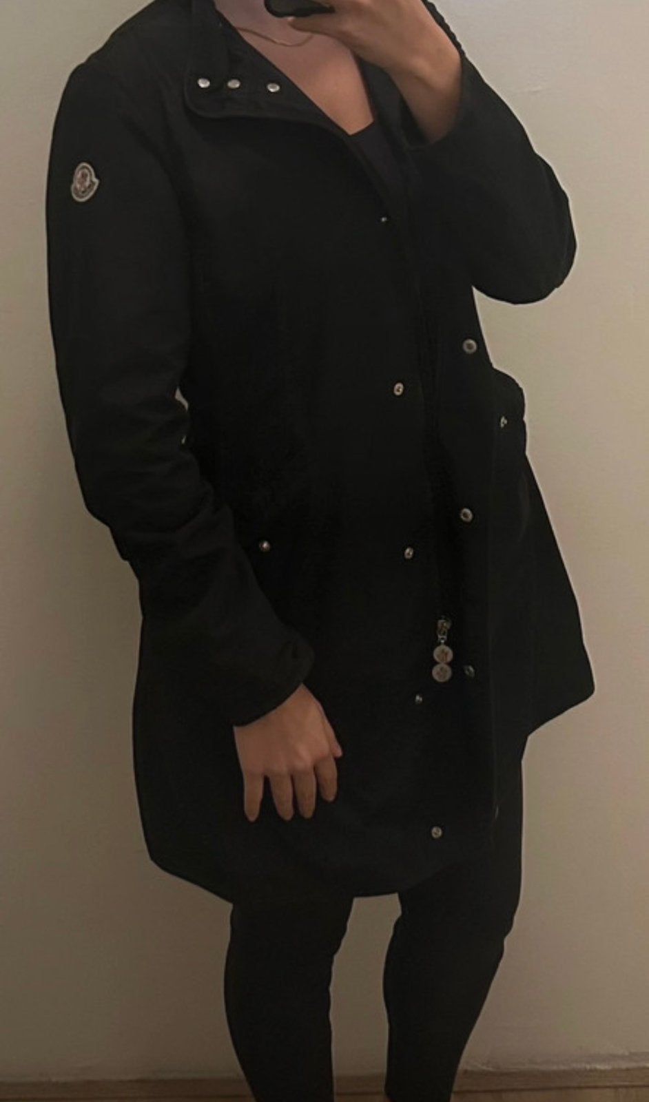 Originele moncler jas dames, Ophalen of Verzenden, Zo goed als nieuw, Zwart