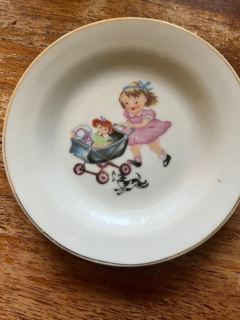 Vintage schoteltje kinderservice, Ophalen of Verzenden