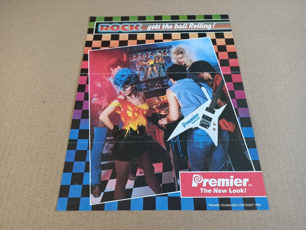 Flyer: Gottlieb Rock (1985) Flipperkast, Verzamelen, Verzenden, Gebruikt, Elektronisch, Flipperkast