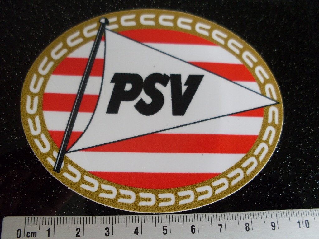sticker PSV eindhoven logo embleem 6x, Verzenden, Nieuw, PSV, Poster, Plaatje of Sticker