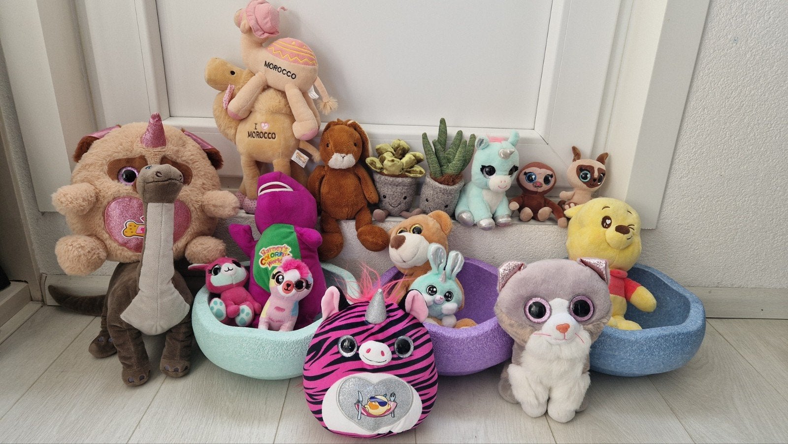 Grote collectie knuffels: diverse dieren en karakters, Gebruikt, Disney, Dinosaurus, Ophalen of Verzenden