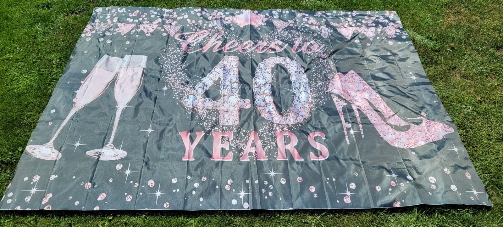 Spandoek / versiering 40 jaar, Ophalen of Verzenden, Zo goed als nieuw, Versiering, Verjaardag