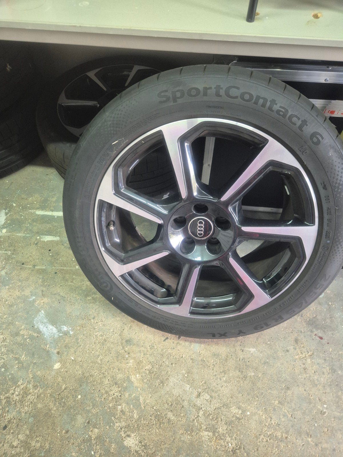 Audi 19 inch velgen met Continental SportContact 6 banden, 19 inch, Gebruikt, 255 mm, Banden en Velgen