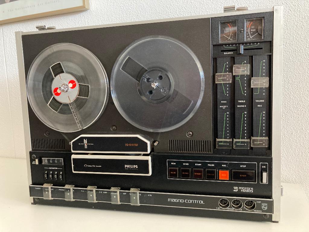 Philips N4419 HiFi stereo bandrecorder (werkend), Ophalen, Bandrecorder, Met banden