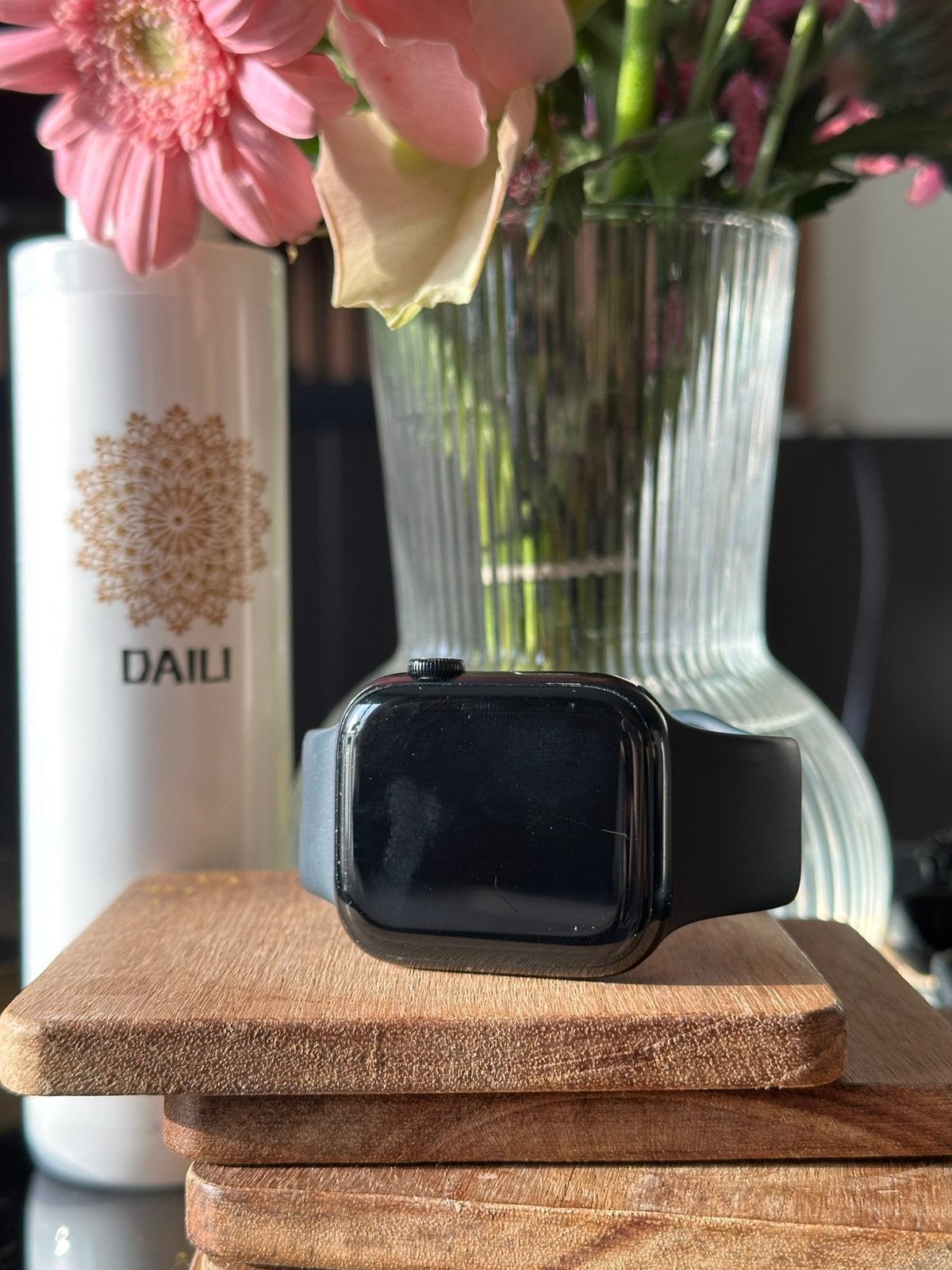 Apple watch serie 7 - 45mm met doos en lader!, Ophalen, Gebruikt, Rechthoekig, Overige materialen