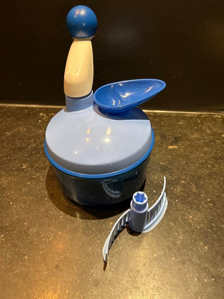 Tupperware Quickchef - Handige Keukenhulp, Huis en Inrichting, Keuken | Tupperware, Ophalen of Verzenden, Gebruikt, Blauw, Overige typen
