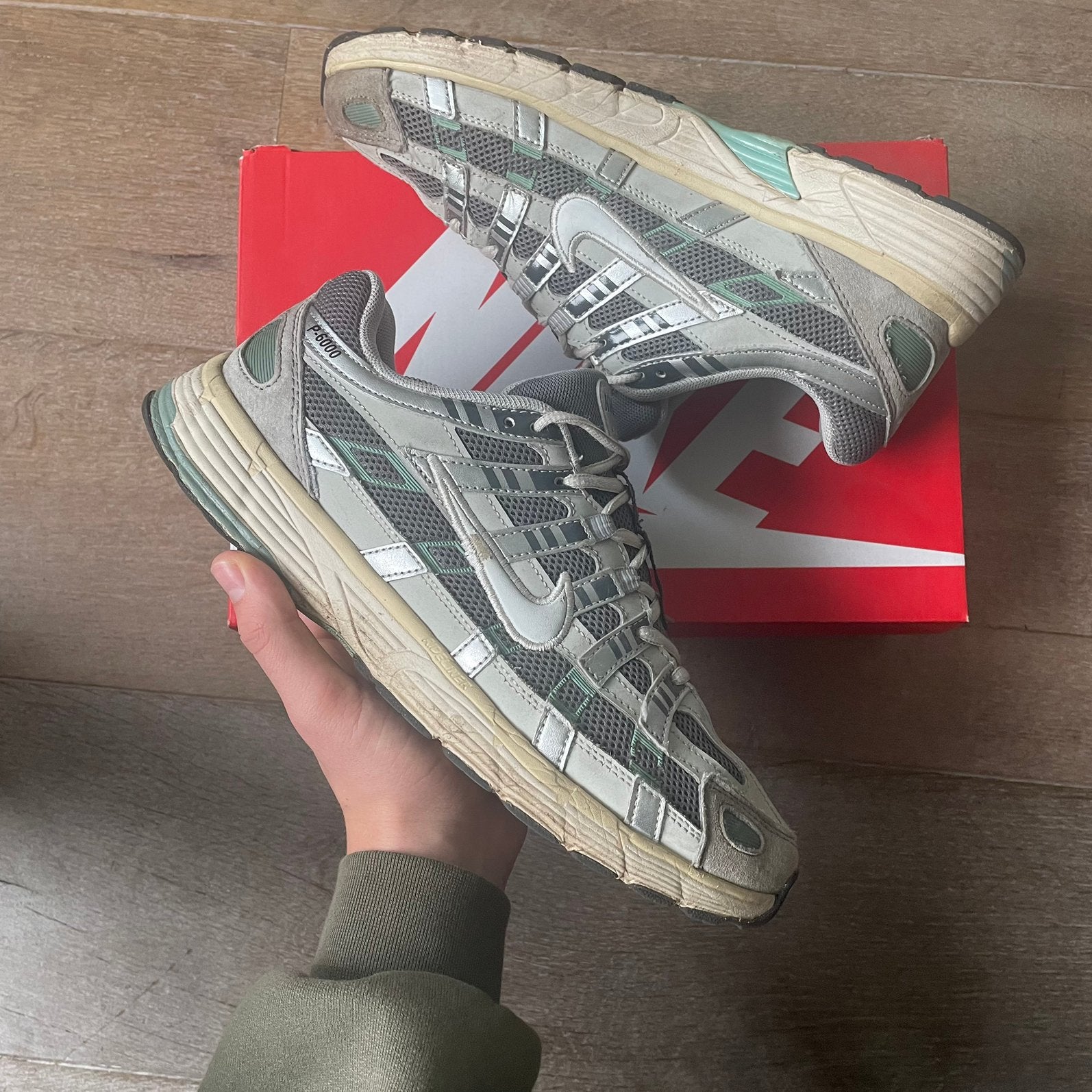 Nike P-6000 'Cream II / Clay Green' Sneakers – Maat 43, Verzenden, Overige kleuren, Sneakers of Gympen
