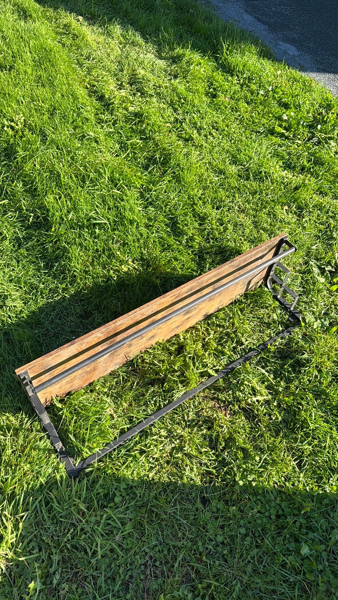Kapstok met houten plank, Ophalen, Zo goed als nieuw, Hout, Wandkapstok