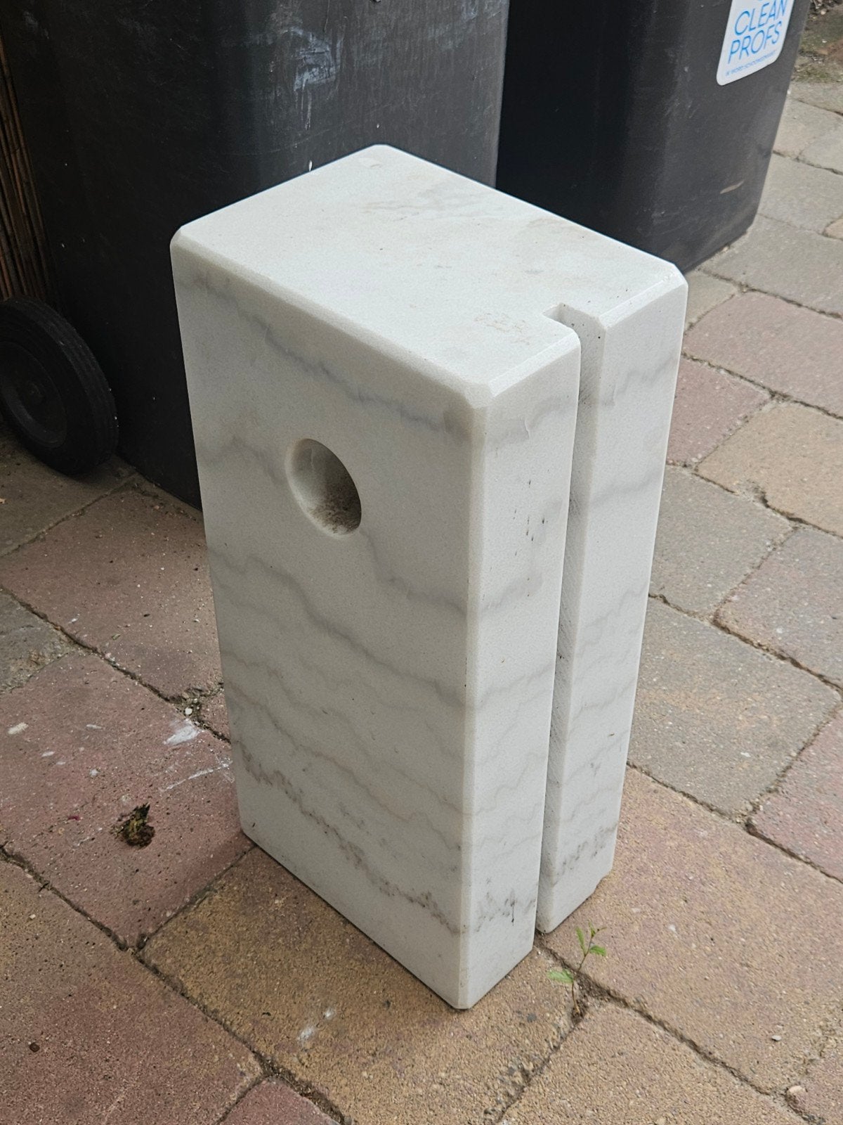 Flos Arco marmeren voet, Ophalen