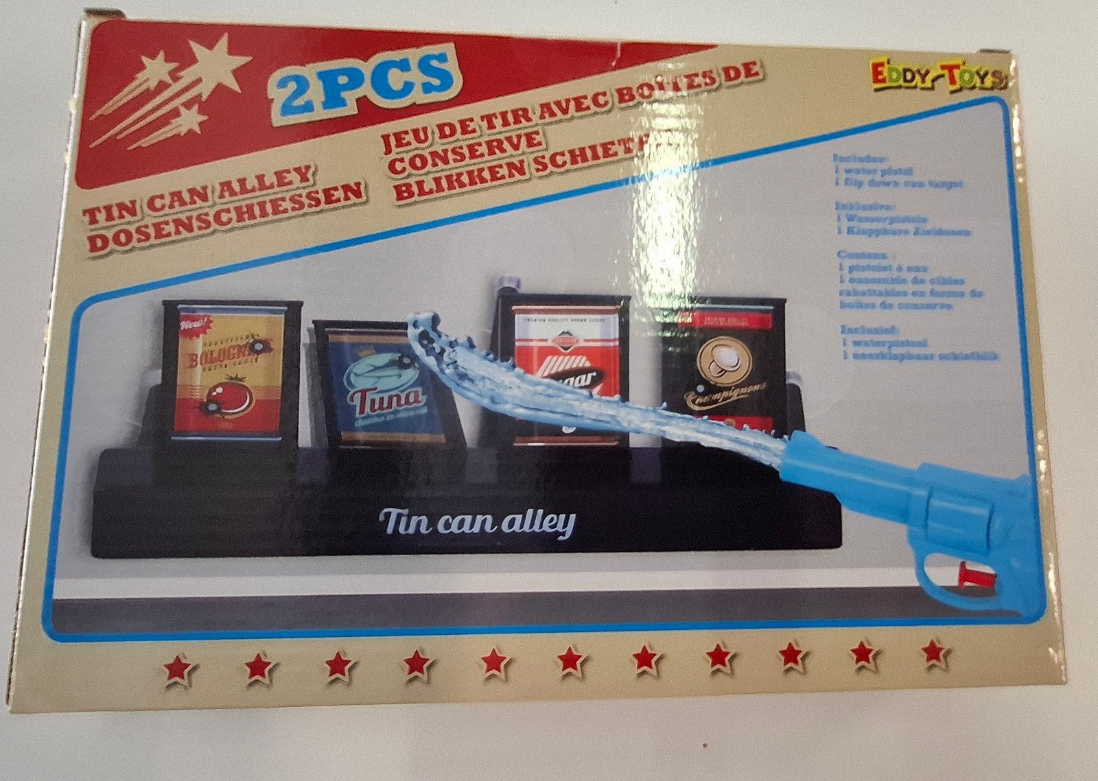partij 24 Eddy Toys Schietspel Blikken Schieten 2-delig, Diversen, Eddy toys, Nieuw, Ophalen of Verzenden, Eddy toys