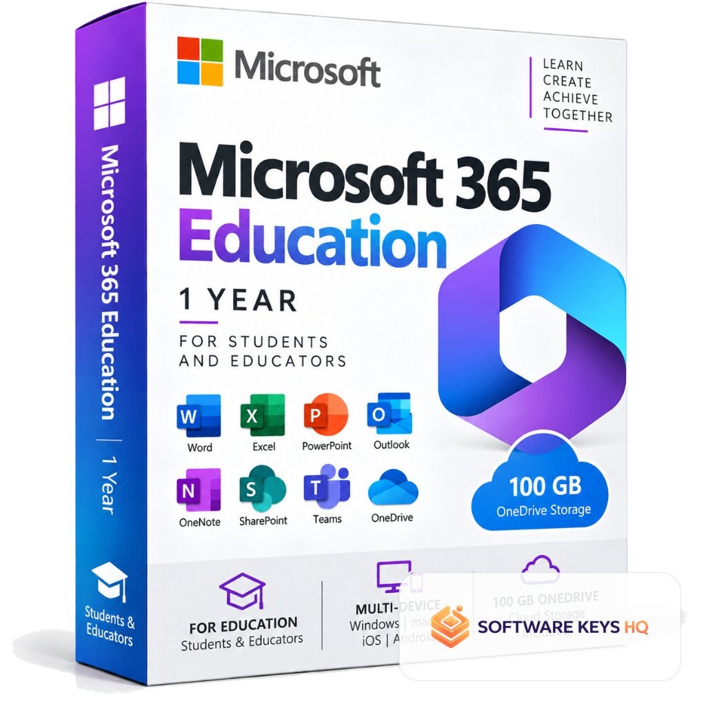 Microsoft 365 Education - 1 Jaar - 100 GB Cloudopslag, Ophalen of Verzenden