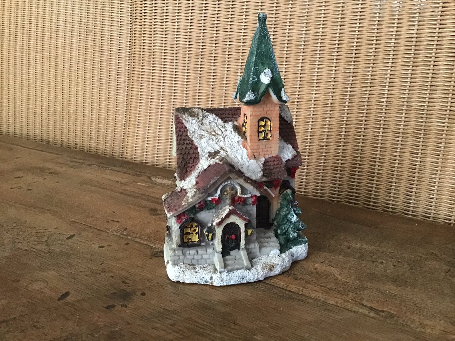 Kerkje uit kerstdorp adventshuisje, Diversen, Kerst, Ophalen of Verzenden, Gebruikt