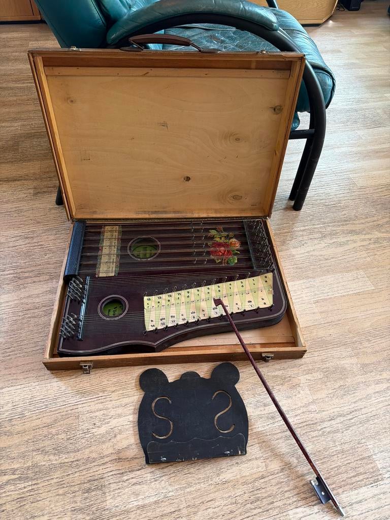 Vintage Viool Harp / Citer - Nederlands Muziekinstrumenten, Ophalen of Verzenden, Gebruikt
