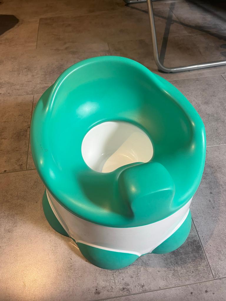 Bumbo potje/ wc verkleiner- Groen en wit, Ophalen, Gebruikt