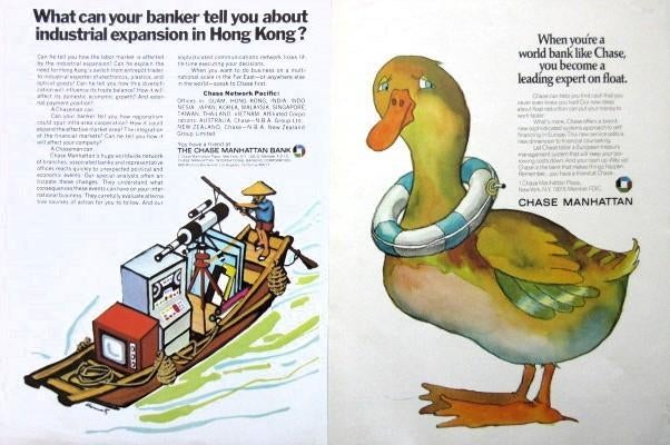 29 vintage advertenties reclames banken 1969-72 bank, Ophalen of Verzenden, Gebruikt, Overige typen