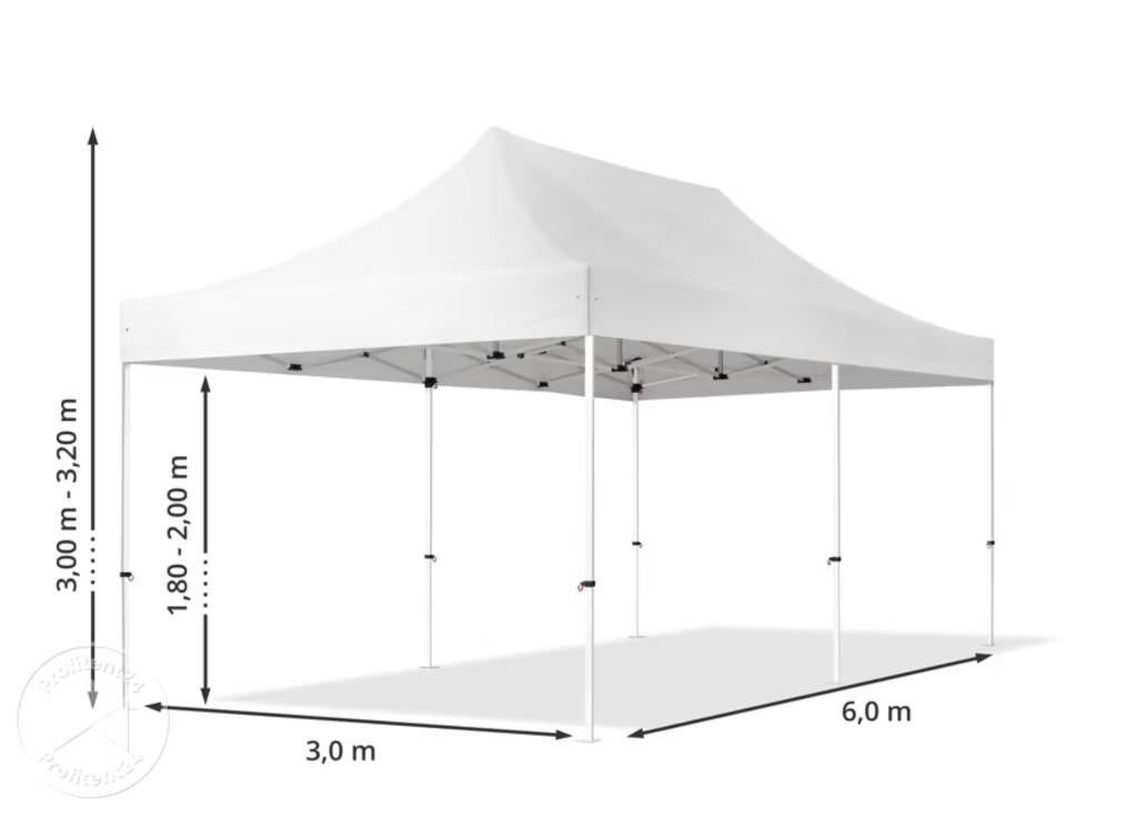 3x6 m Easy up partytent met zijwanden (panorama), Ophalen, Gebruikt, Opvouwbaar, Partytent