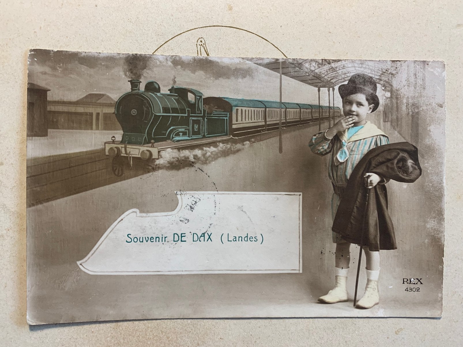 24-3-1915 Souvenir De Dax (Landes) - trein (VJ), Ophalen of Verzenden, Voor 1920, Gelopen, Voertuig