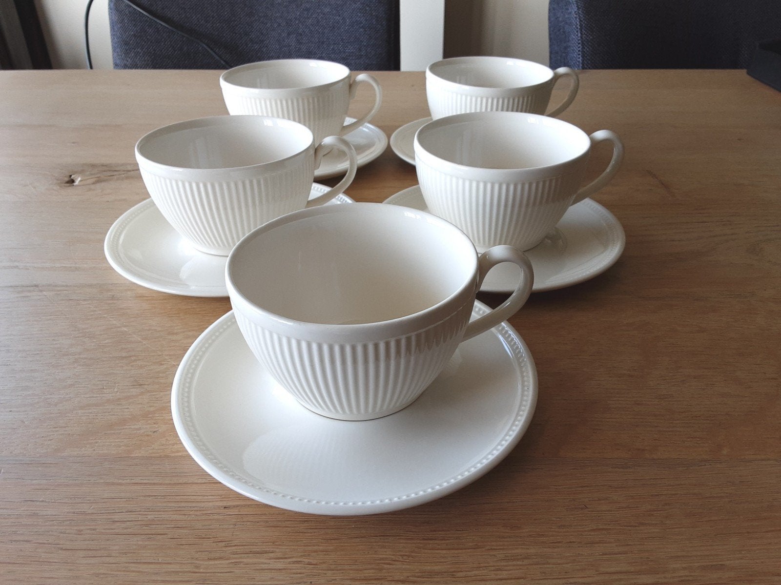 Wedgwood windsor soepkommen met schotels Nieuwstaat, Ophalen, Zo goed als nieuw, Porselein, Kop(pen) en/of Schotel(s)
