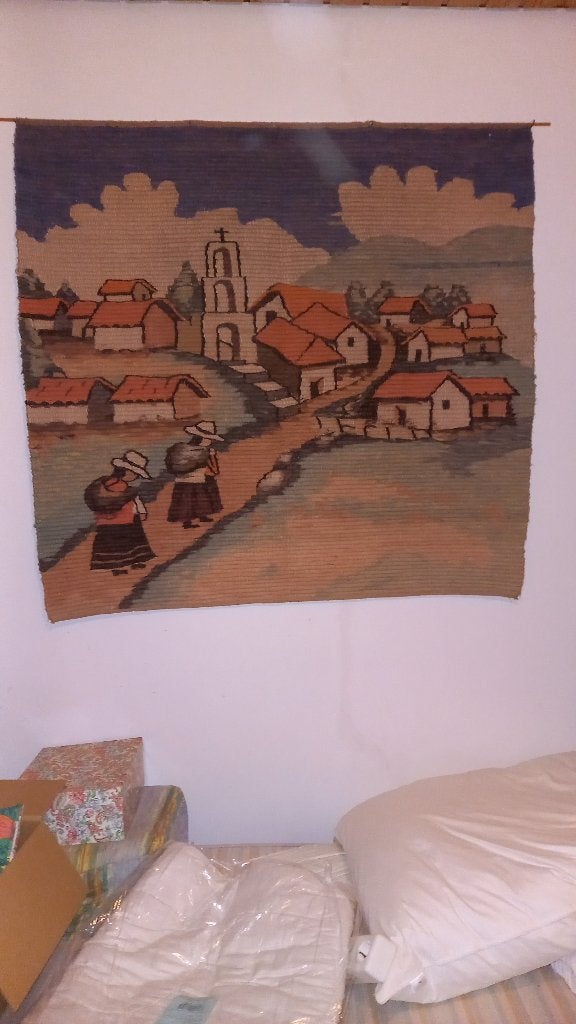 wandkleed wol uit Bolivia, Ophalen, Gebruikt