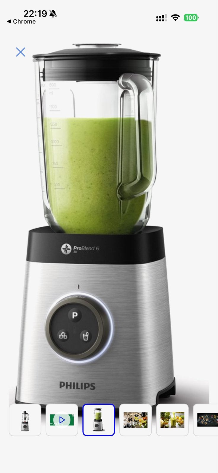 Philips ProBlend 6 Blender - Krachtige Smoothies, Ophalen of Verzenden, Zo goed als nieuw, Blender