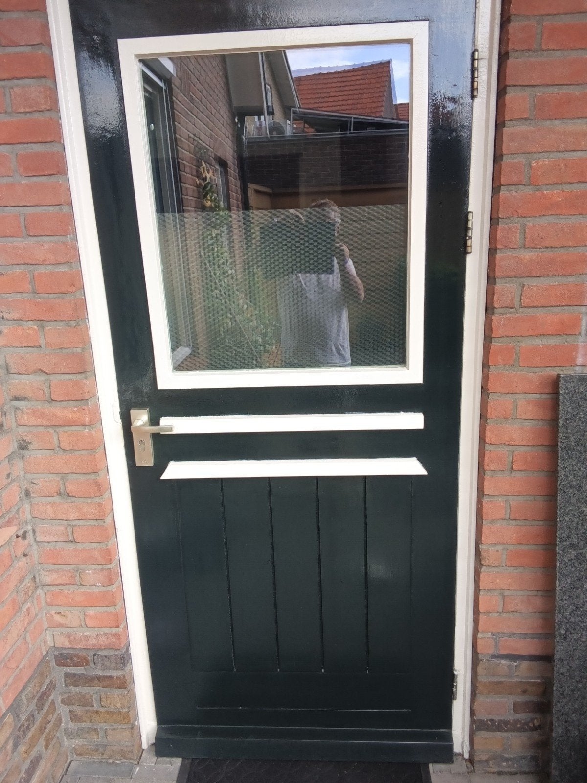Achterdeur met glas, 208x90cm bieden van af 200 euro, Ophalen, Gebruikt, 80 tot 100 cm, Buitendeur