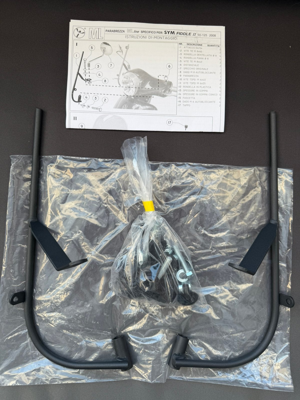 Sym Fiddle II windscherm bevestiging beugels, Ophalen of Verzenden, Nieuw