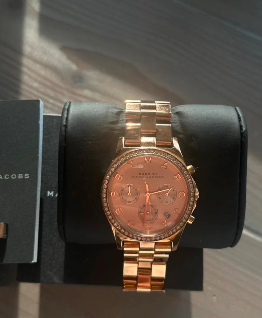 Marc Jacobs MBM3118 Henry Dames Horloge Roségoud Chronograaf, Sieraden, Tassen en Uiterlijk, Horloges | Dames, Overige merken