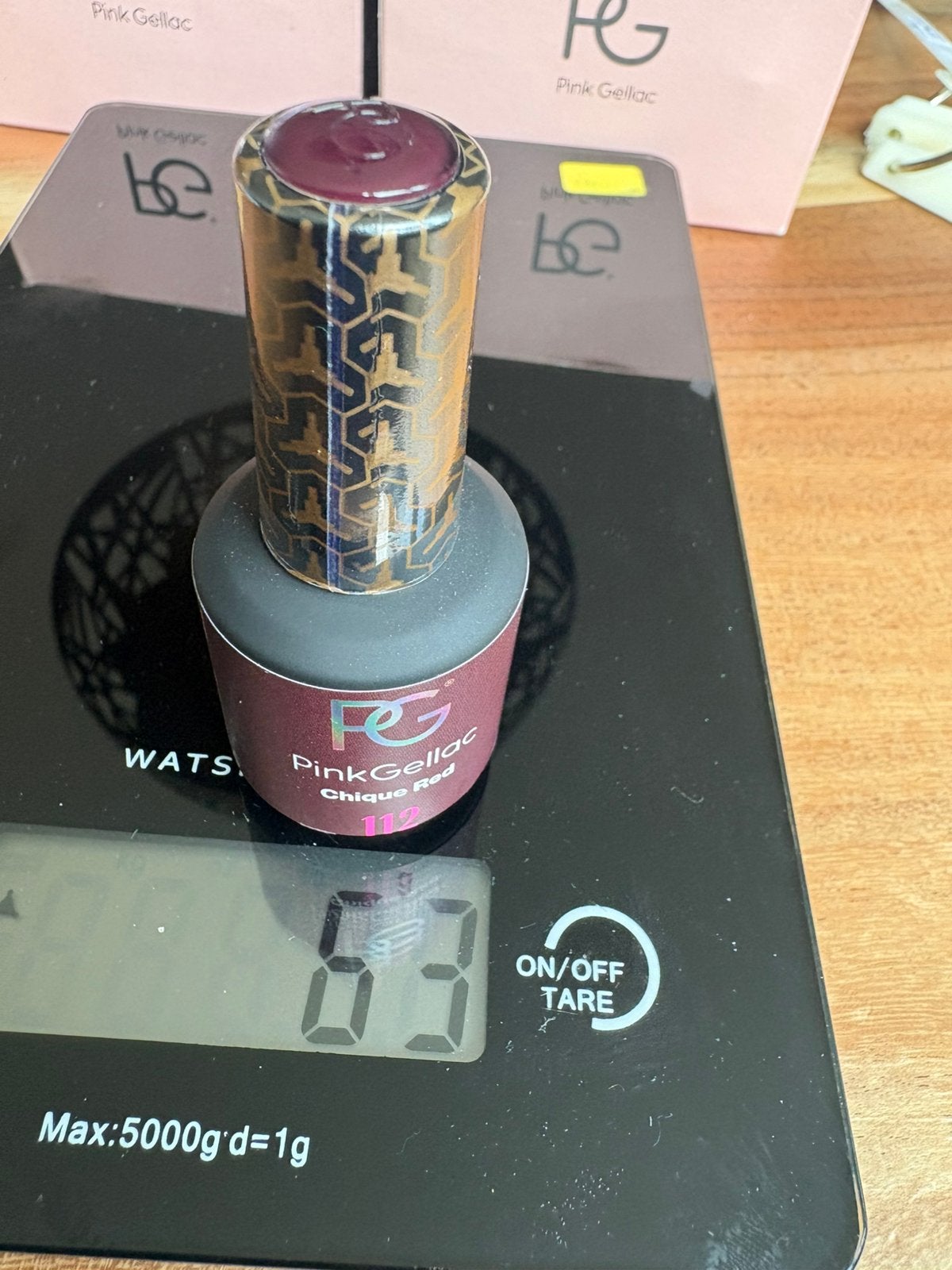 Pink gellac chique red 112, Ophalen of Verzenden, Zo goed als nieuw, Handen en Nagels