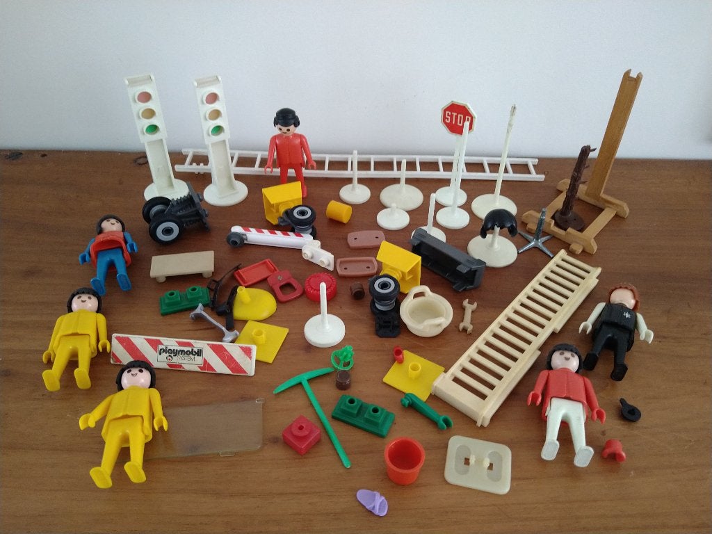 Playmobil diverse onderdelen set verkeerslichten bouw e.d., Gebruikt, Losse onderdelen, Overige typen, Ophalen of Verzenden