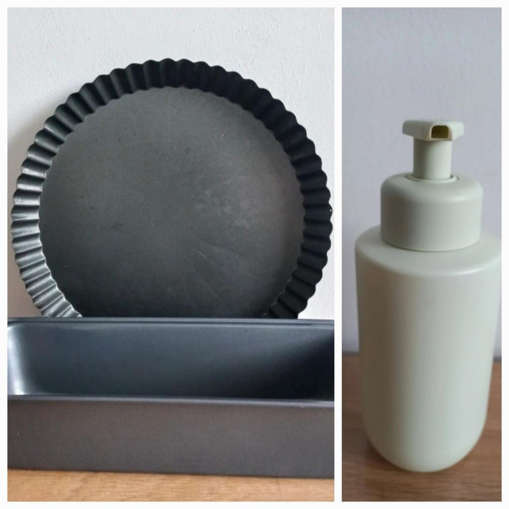 GRATIS: bakvormen / zeeppompje, Ophalen, Gebruikt, Overige kleuren, Glas