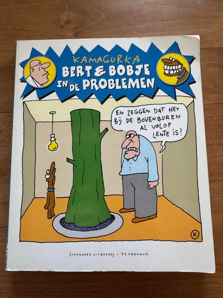Kamagurka - Bert & Bobje in de problemen, Eén stripboek, Ophalen, Gelezen