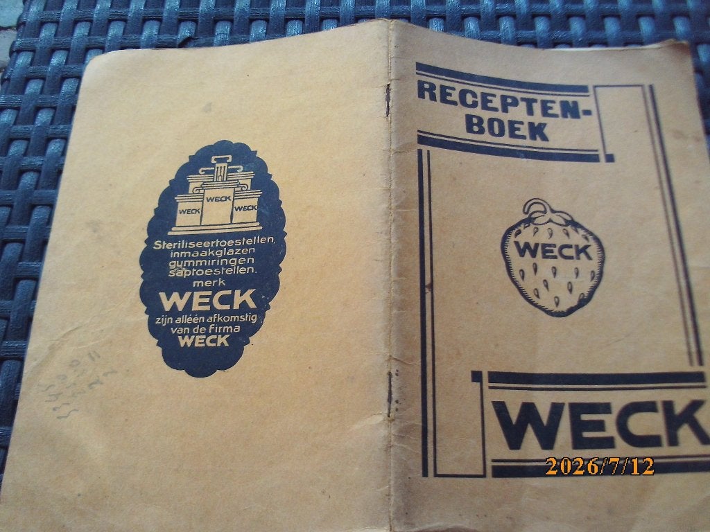 receptenboek J.WECK & Co Arnhem 1930 inmaaktoestel ed wekken, Gelezen, Overige typen, Ophalen of Verzenden, Nederland en België