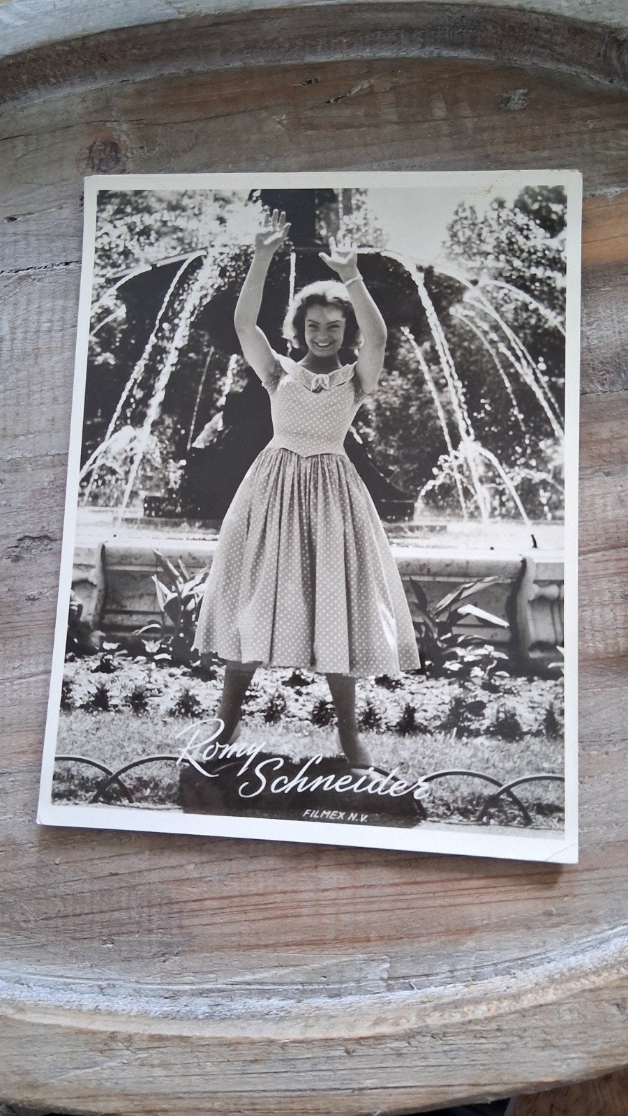 Vintage foto Romy Schneider, Filmex N.V., Gebruikt, Foto, Ophalen of Verzenden, 1940 tot 1960
