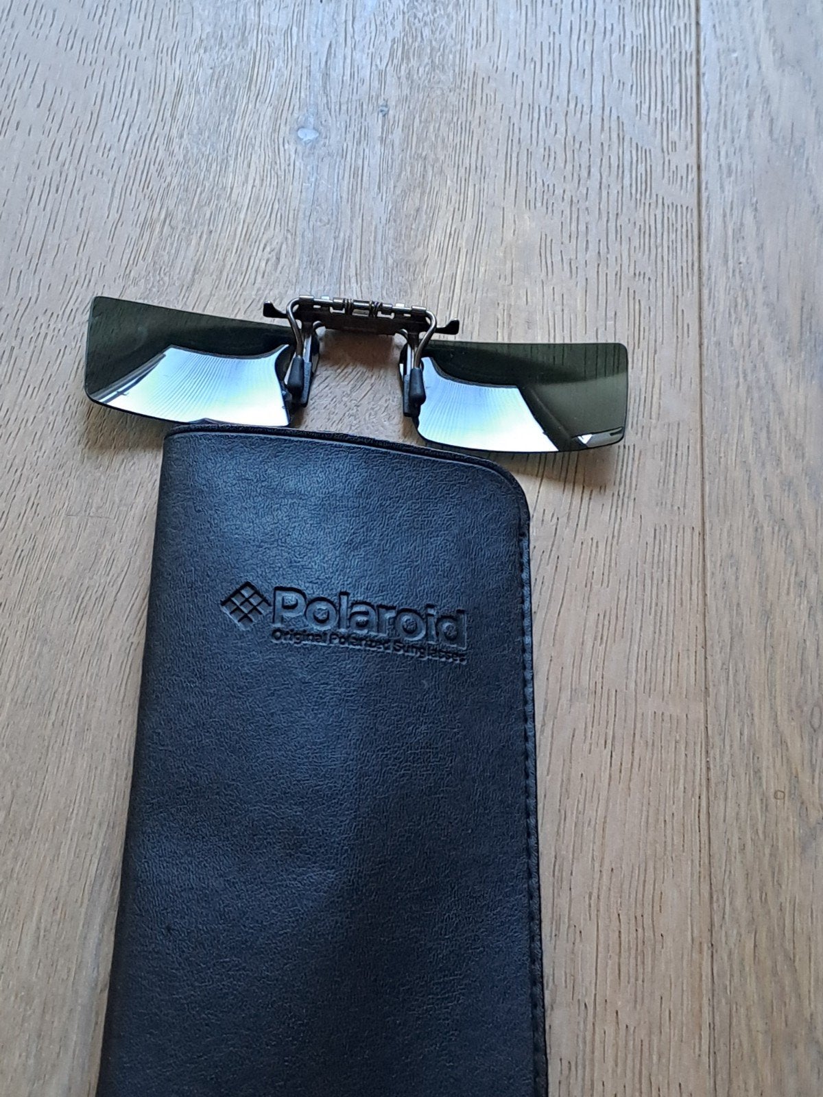 Polaroid clip-on zonnebril, gepolariseerd, Overige merken, Gebruikt, Zonnebril, Zwart