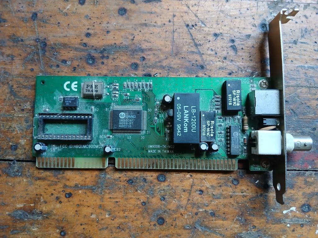UMC Ethernet Netwerkkaart - Vintage ISA/PCI, Computers en Software, Intern, Gebruikt, Onbekend, Ophalen of Verzenden